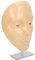 Make-up-Übungs-Gesichtsbrett, Wiederverwendbares 5D-Silikon-Make-up-Mannequin-Gesicht mit 20 Ml Make-up-Entferneröl, Vollgesichts-Übungs-Wimpern-Lidschatten mit Ständer für