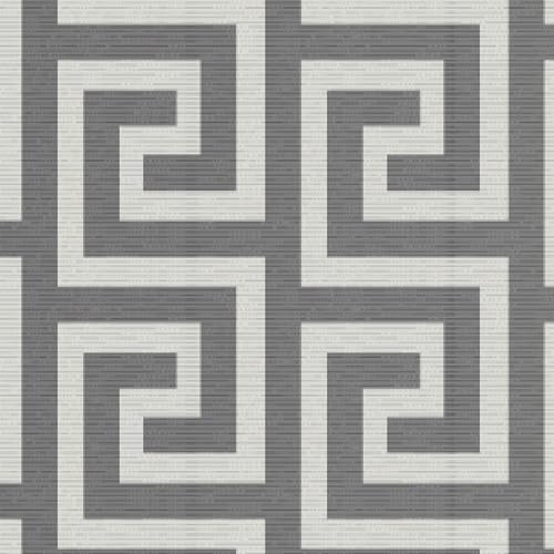Rokya Greek Key Cream/Grey Wallpaper AL1093