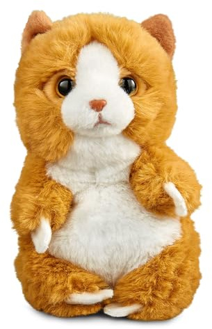 Living Nature Baby Ingwer Kätzchen Plüschtier | Flauschige und Kuschelige Katze | Weiches Spielzeuggeschenk für Neugeborene und Babys | Naturli Umweltfreundlich