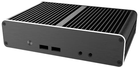 Akasa Newton CAC, entworfen für Intel NUC 11 (Atlas Canyon) Mini-PC, Lüfterloses Aluminiumgehäuse mit M.2 SSD Kühlkörper, mit Pentium Silver oder Celeron Prozessoren, A-NUC83-M1B