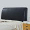 Bett-Kopfteilbezug, wasserdicht, PU-Leder, All-Inclusive, elastischer Kopfteilschutz für King-Size-Doppel-Kopfteilschutz (schwarz, 180 cm/für 170–190 cm Kopfteil)