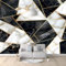 3D Effekt Geometrischer Marmor Gestreift Wandtapete - Fototapete für Wohnzimmer und Kinderzimmer | Wanddeko Tapete | 400 (B) x 280 (H) cm