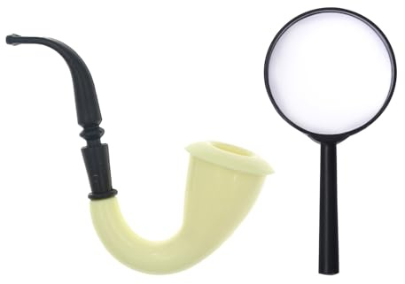 BORFUE Sherlock Holmes Glaspfeifen-Set für Kostümzubehör, 2 Stück