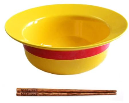 KOKSII Straw Hat Bowl Set Straw Hat Ceramic Bowl Engraved Chopsticks Dishwasher Safe Ceramic Tableware Yellow
