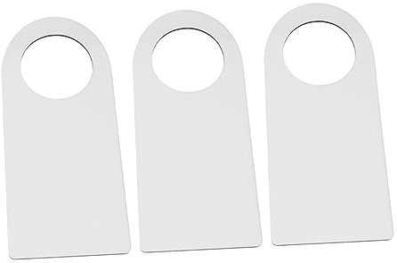 IMIKEYA Wooden Door Plates and Retro Style Door Hangings, White Single-sided Wood Material, Diy Signs for Cafe Bar Restaurant Office Decoration, 3pcs Set