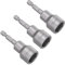Saipor 3 Stück 17mm Magnete Sechskant Stecknuss Set, Sechskantschaft Steckschlüssel-Bit-Satz, Bit Stecknuss Nuss Adapter, Magnetische Steckschlüssel-Set für Akkuschrauber und Schrauber, 65mm Länge