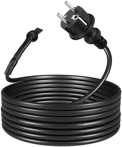 oGoDeal - Cable calefactor con termostato, 15 W/M 2 m, para tuberías de agua en casa, piscina, estanque, protección contra heladas, tubo de calefacción para tubería de agua con interruptor automático