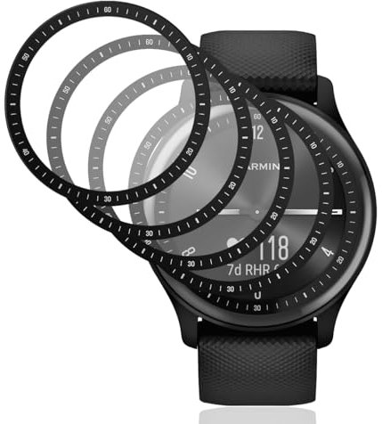 Gelaasso 4 Piezas Protector de Pantalla para Garmin Vivomove Sport, Garmin Vivomove Sport Protector de Pantalla Premium Cobertura Film Láminas, Anti-arañazo Protectora para Garmin Vivomove Sport