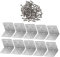CIYODO 12st Eckcode Aus Edelstahl Winkelgelenkwinkel Hochleistungs-eckwinkel Schwere Regalhalterungen Hochleistungshalterungen Eckstrebe Platte Eckbeschlag Ecke Silver Rostfreier Stahl