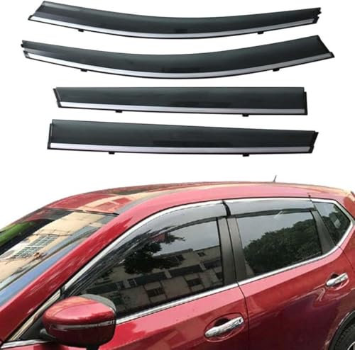 DXQxue Windabweiser für Nissan Qashqai J11 2016-2021, Autofenster Regenschutz, Regenabweiser, Anklebbare Deflektoren Aerodynamisch