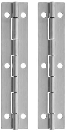 TROGPYXG 6 Pcs Piano Hinge Butt Hinges For Cabinet Doors Long Inch Narrow Side Stainless Steel