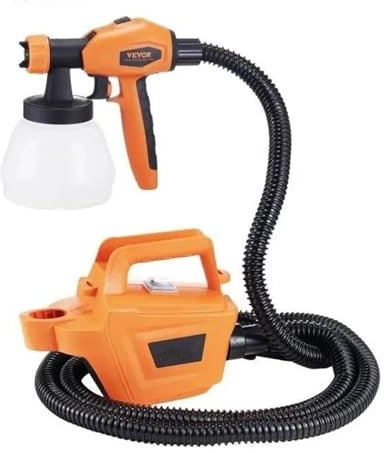 LCQSYE Pistolas de Pintura Pulverizador Pintura, Pistola Pintura en Aerosol eléctrica con Manguera de Aire, contenedor de 1300ml, Pistola pulverizadora HVLP para Pintura de casa Pistolas Pintar