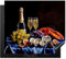 KitchenYeah© Protection Plaque Cuisson Deco Cuisine Cache Induction 57x51 cm Protège Pour Cuisiniere Protection Champagne - Huîtres