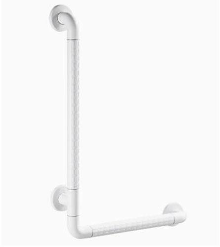 Pithsdp Sicherheitshandgriff Für Das Badezimmer,L-förmige Duschstange Für Die Wandmontage,Geeignet Für ältere Und Behinderte Menschen,Für Toiletten,Duschen Und Badewannen(Size:35x35cm,Color:weiß)
