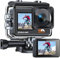 CAMWORLD Action Cam 4K 24MP, 40M Underwater Camera Waterproof WiFi EIS Dual HD Screen 170° Wide Angle Sports Camera with 2 Batteries, Accessory Kit