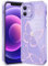 CASBST Compatible with iPhone 12 Case, Clear Case with Cute Butterfly Pattern Design for Girls Women, Slim Soft TPU Shockproof Protective Aesthetic Phone Cover for iPhone 12 (Pink Butterfly)