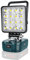 YOJZMA Luz de trabajo LED 48W 4800LM para batería Bosch 18V, linterna inalámbrica con puerto de carga USB y Type-C, protección contra bajo voltaje, luz portátil para exteriores/inundación