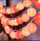 ENLACE Baumwollkugeln Lichterkette, 1,5M 10 LED Rosa Weiß Rot Cotton Ball Lichterketten Batteriebetrieben, Baumwollkugeln Lichterkette für Kinderzimmer, Hochzeit, Weihnachten, Party Deko