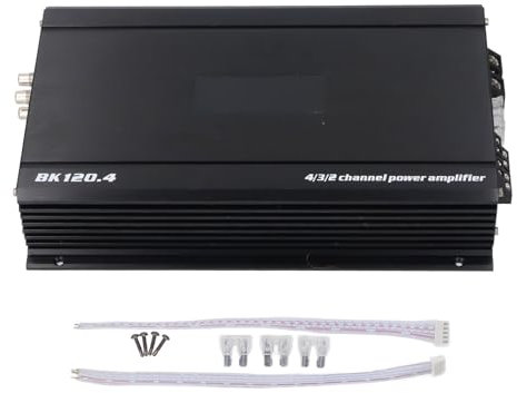 SIXRUN 2000W 4 Channel Car Amplifier, Brings Superior Sound Quality With Aluminum Alloy Shell. Enhance Speaker Signal Input