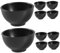 HANABASS 15 Piezas Accesorios de tazón de simulación bochas tazones crujientes para Servir en Fiestas Miniaturas diminuto Platos de casa de muñecas tazones en Miniatura el plastico Negro