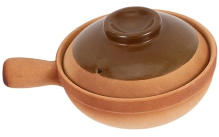 Healifty Clay Pot Rice Cooking Pot with Lid for Asian Cooking Home Kitchen and Outdoor Use
