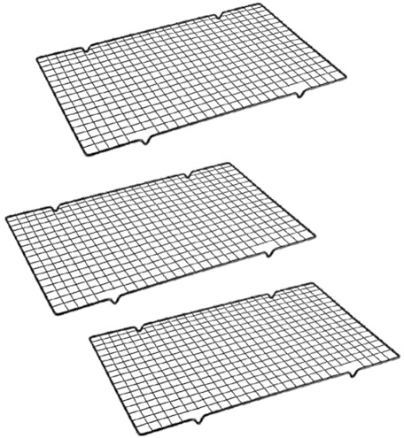 Flaroey Baking- Tools Cake Cooling Rack Square Non-Stick Drying Net Cake Bread Cooling Rack 25.5x41x1.5cm
