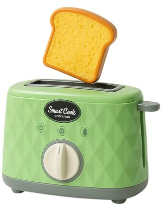 Jouet Grille-Pain Sonore, Fonctionnel comme Un Vrai, avec 2 Toasts, À Piles, Dès 3 Ans