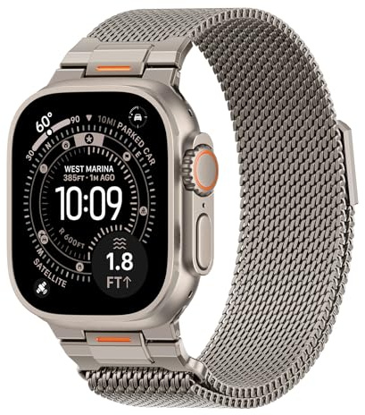 Milanaise Ersatzarmband für Apple Watch Ultra 3/2/1 Armband 44mm 45mm 46mm 49mm 42mm Herren,Verstellbares Edelstahl band Magnetische Metall Armbänder für iWatch Series 11 10 9 8 7 6 5 4 3 SE 3/2/1