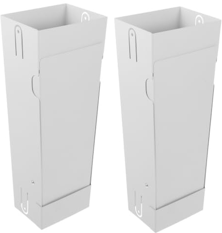 GRADENEVE 2pcs Foldable Rain Barrel Diverter Kit for 2×3 Inch Standard Downspouts, Space-saving Iron Rainwater Collection System with Flow Channel and Outflow Baffle, for Urban Apartments