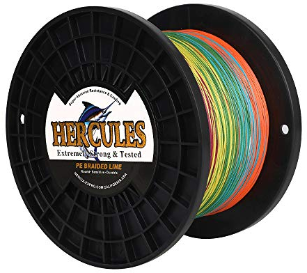 HERCULES Super Cast 100m - 2000m Yards Geflochtene Angelschnur 10lb - 300lb Test für Salzwasser Süßwasser PE Geflecht Fischdraht Superline 8 Stränge