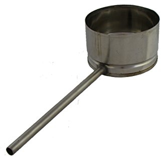 Kondensatschale mit seitlichem Ablauf (Bodenmontage), Edelstahl EW, Ø 100, 110, 120, 125, 130, 140, 150, 160, 180, 200, 220, 250 mm (110)