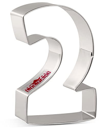 LILIAO Emporte-pièce en acier inoxydable en forme de chiffre 2 pour anniversaire ou jour spécial 6,1 x 9,1 cm