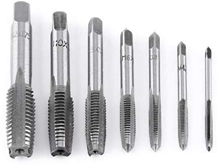 Heayzoki Taps,7pcs Metric Thread Steel Tap Tapping Tool M3, M4, M5, M6, M8, M10, High Hardness Bearing Steel Thread Tap Screw Tap Tapping Tool