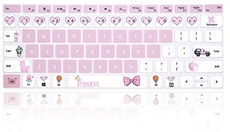 MMDW English Silicone Keyboard Cover for Microsoft Surface Pro 4 and Pro 7 2019/Pro 6 2018/Pro 5 2017 Keyboard for Surface pro 6 12.3-Inch,Princess