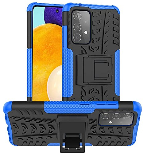 Verco Schutzhülle für Samsung Galaxy A52 Hülle, Samsung A52 5G Hülle Armor Outdoor Handyhülle für Samsung A52 Case Panzer Hardcase [Cover geeignet für Baustelle], Blau