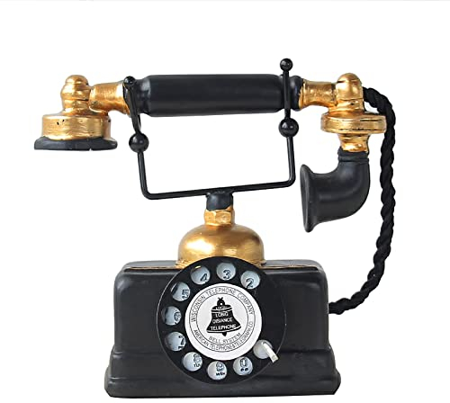Ornamente Dekoration Modell Skulptur Deko Mechanisches Retro American Industrial Style Telefon Harz Modell Dekorationen Wohnzimmer Simulation Handwerk Weinschrank Dekorationen,Telefonhörer 18,5*16Cm