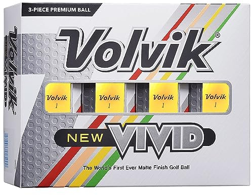Volvik Lebendige Golfbälle: Mattgelb, Dutzend