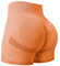 Yiifit Damen Nahtlose Scrunch Lächeln Kontur Yoga Laufen Sport aktiv Übung Fitness-Shorts Orange Medium