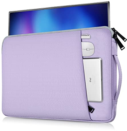 Tragbare Monitorhülle 15,6 Zoll (39,6 cm), Laptoptasche, kompatibel mit InnoView KYY Lepow GTEK ViewSonic ZSCMALLS AOC 15,6 Zoll Portable Display Monitore, Lila