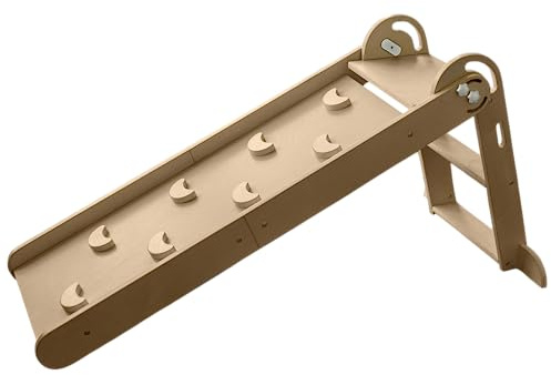 Little Partners 2-in-1 Folding Learn 'N Slide Wooden for Toddlers, Dual-Sided Children's Indoor Wood Climber with Smooth Surface and Side with Safety Grips (Natural)