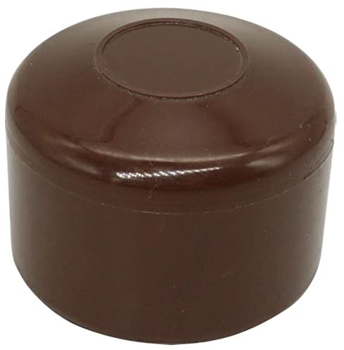 SKIR'CO Lot de 30 caches de poteau de clôture ronds en plastique marron 42,4 mm pour poteaux de clôture ronds à paroi épaisse Marron RAL 8028
