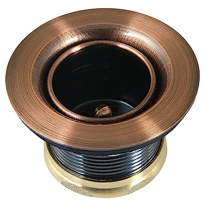 Kingston Brass K451BAC Portland Stainless Steel Bar Sink Basket Strainer, Antique Copper