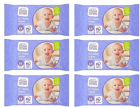 6X Little Ones Wipes Lightly Fragranced Wipes 60 Pack