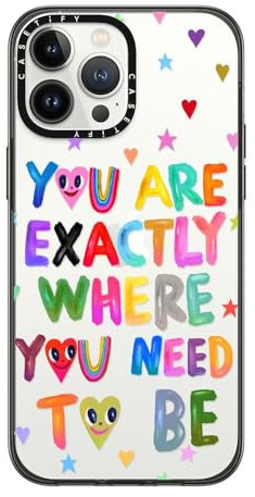 CASETiFY Compact iPhone 13 Pro Max Case [2X Military Grade Drop Tested / 4ft Drop Protection] - You are exactly - Clear Black