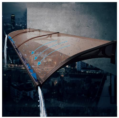 Auvent De Terrasse, Carport Abri Voiture UV Protection, Pluie et Neige Protection, Marquise Aluminium Marquise De Porte,32 * 40(80 * 100cm)