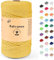 Uvolo 3mm x 200m Makramee Garn, Baumwollgarn, Macrame Kordel für Basteln, Pflanzenbügel-Tartrazin