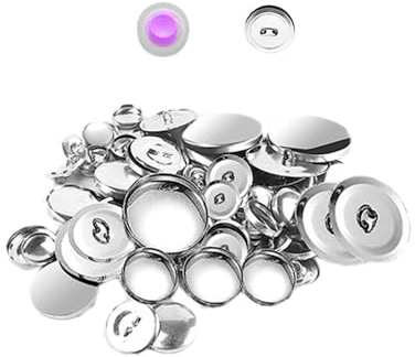 BE-TOOL Juego de 20 botones de cubierta, bolsa de tela, base de botón redonda, kit para sombreros, camisas, mochilas, 15 mm