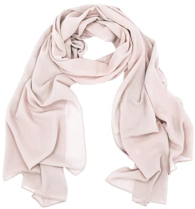 lifwimner Chiffon Schal Damen, Sommer Festliche Schal für Abendkleid, Stola Hijab 175x70 cm Leichte Schals und Tücher Chiffontücher für Braut Sommer Hochzeits (Elfenbeinweiß, 175x70 cm)