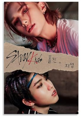 Stray Kids Hyunjin And Han Poster Dekorative Malerei Leinwand Wandkunst Wohnzimmer Poster Schlafzimmer Malerei,Wandkunst Bilddruck Moderne Familienzimmer Dekor 08x12inch(20x30cm)