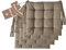 Il Tuo Artigiano Design 4 Stuhlkissen im Set, 40 x 40 cm 6 cm dick, Polsterung aus Schaumstoff und weichem Acryl, Sitzkissen Stuhl 4er Set, Stuhlkissen Outdoor 40x40 (4, Beige)